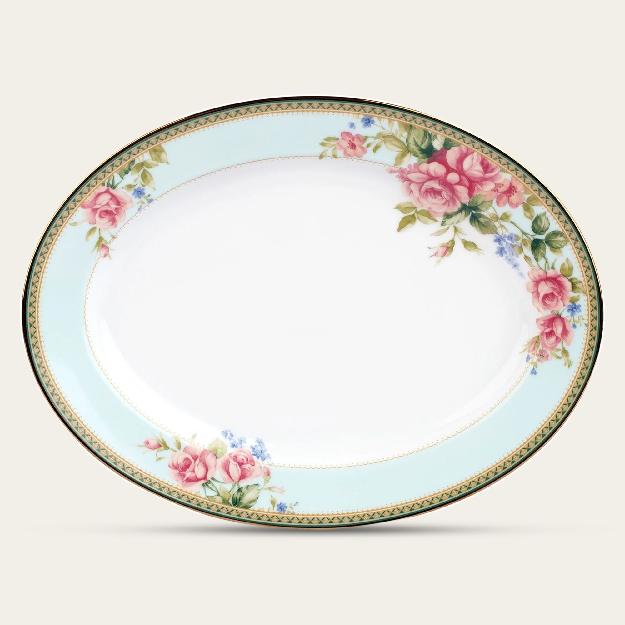  Đĩa Oval cỡ vừa (MD) dài 34,5cm sứ trắng | Rosa Basket 1736L - 91344 