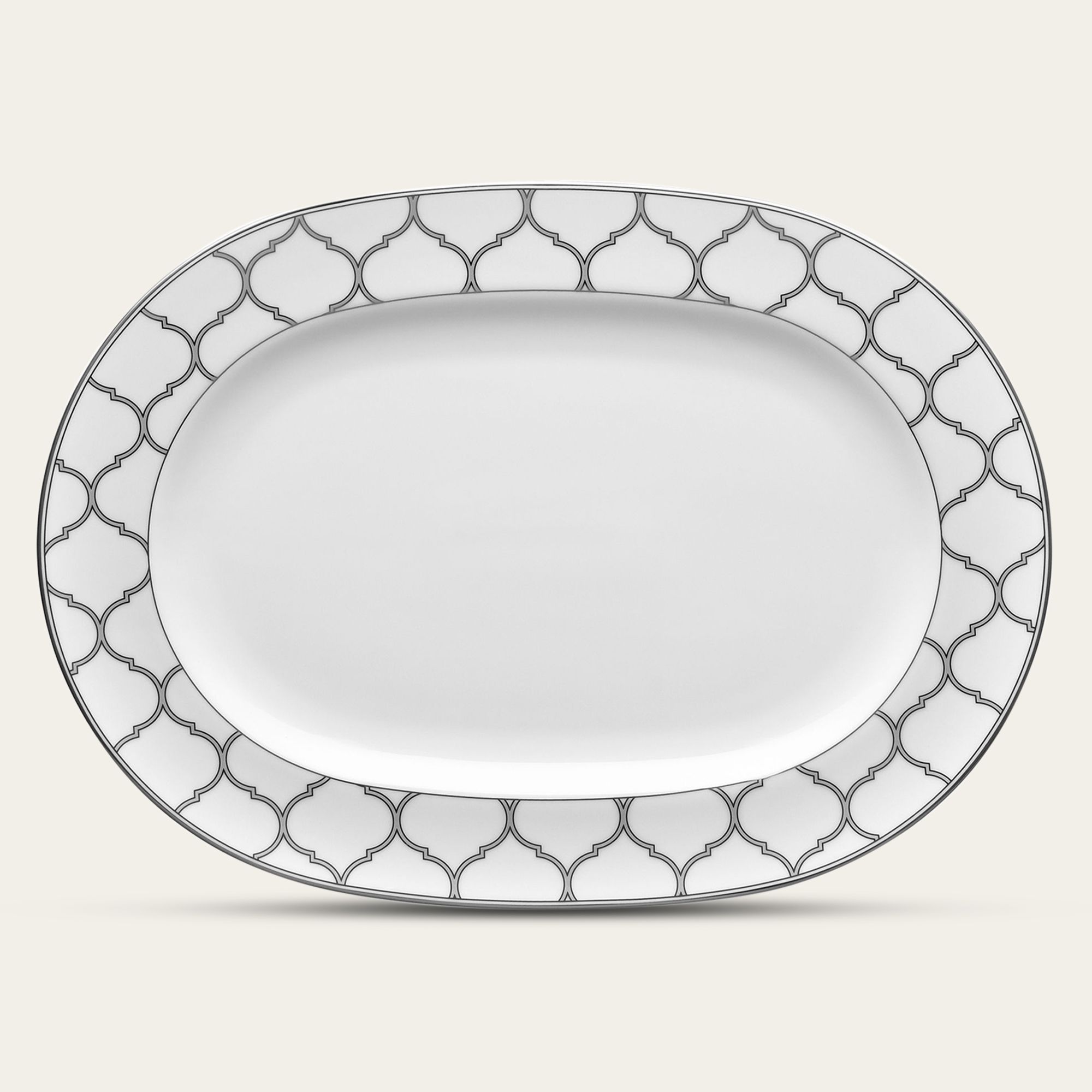  Đĩa Oval cỡ vừa (MD) dài 35,3cm sứ trắng | Eternal Palace 1717L - 91044 