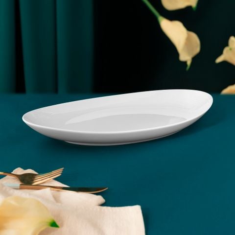  Đĩa Oval cỡ lớn (LG) dài 40,4cm sứ xương | Conjunto 4943L - 93943 