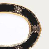  Đĩa Oval cỡ vừa (MD) dài 37,2cm sứ xương Nhật Bản | Evening Majesty 4818J-59544 