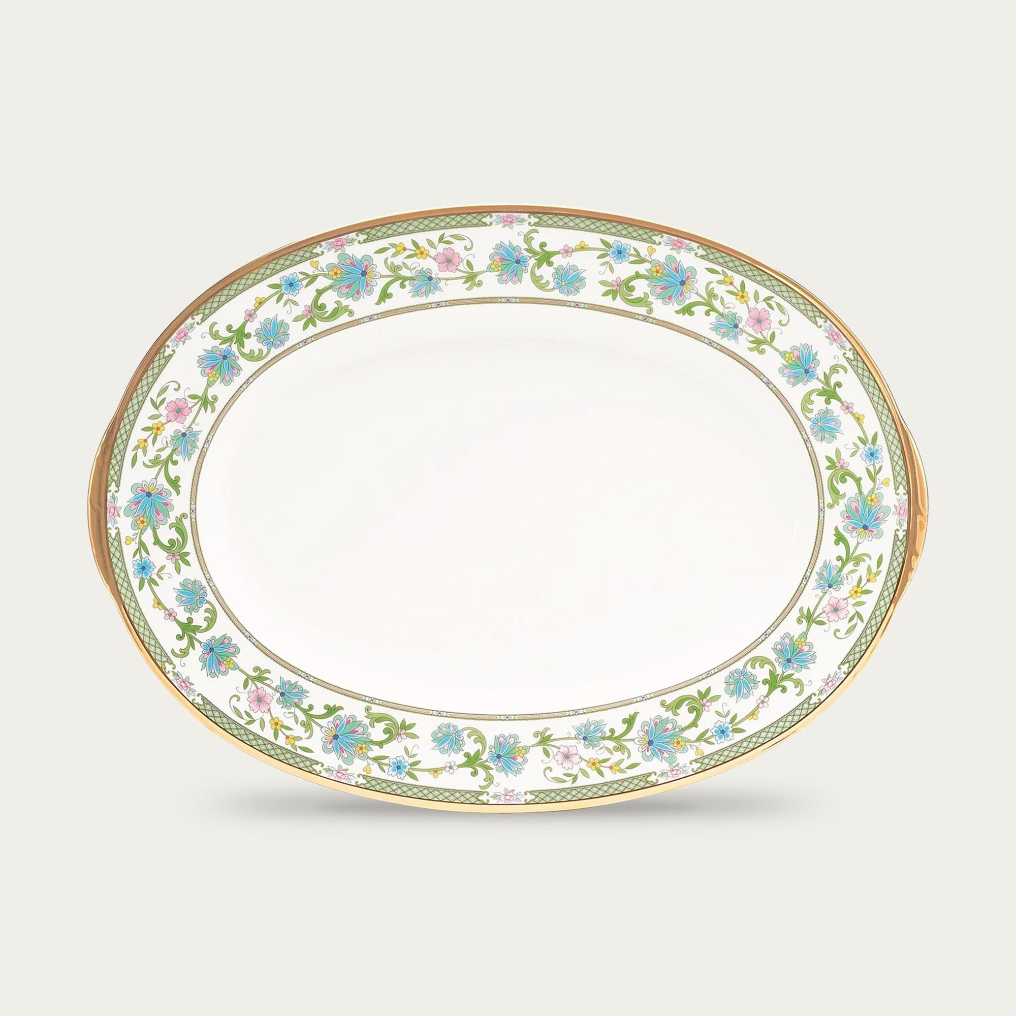  Đĩa Oval cỡ vừa (MD) dài 37,2cm sứ xương Nhật Bản | Yoshino 9983J - 59544 