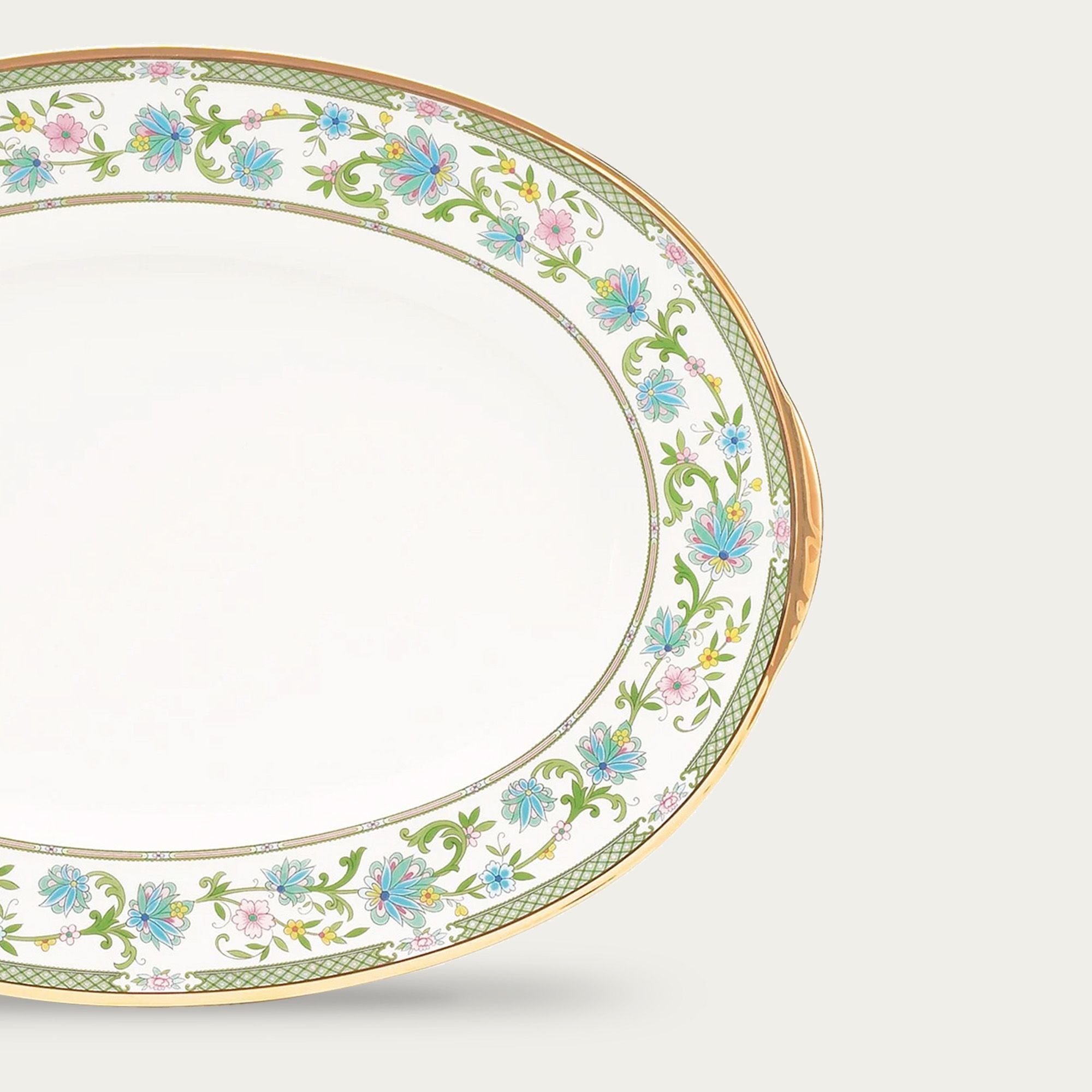  Đĩa Oval cỡ nhỏ (SM) dài 32cm sứ xương Nhật Bản | Yoshino 9983J - 59545 