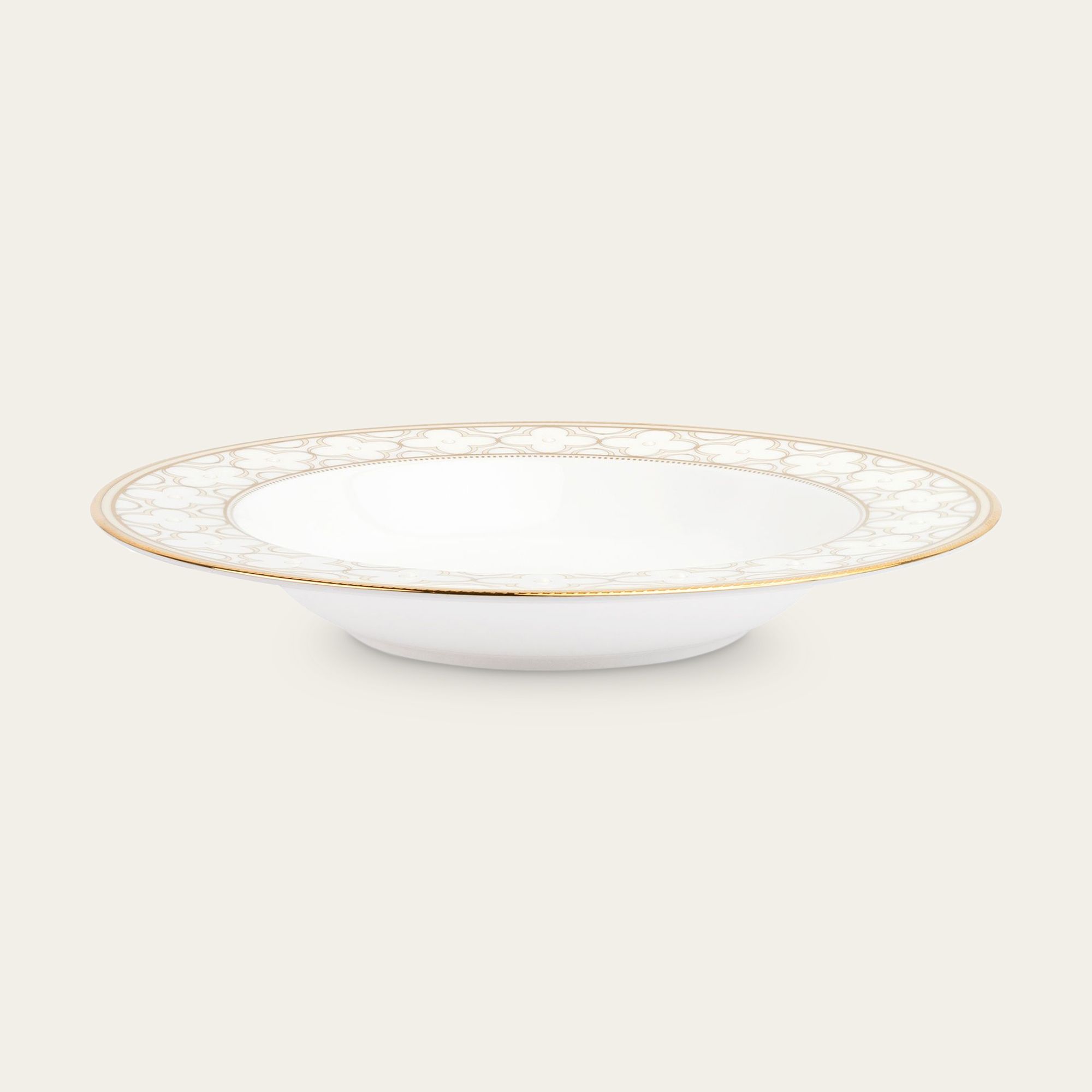  Đĩa sâu lòng cỡ vừa 24,7cm dung tích 430ml sứ xương | Trefolio Gold 4945L - 93898 