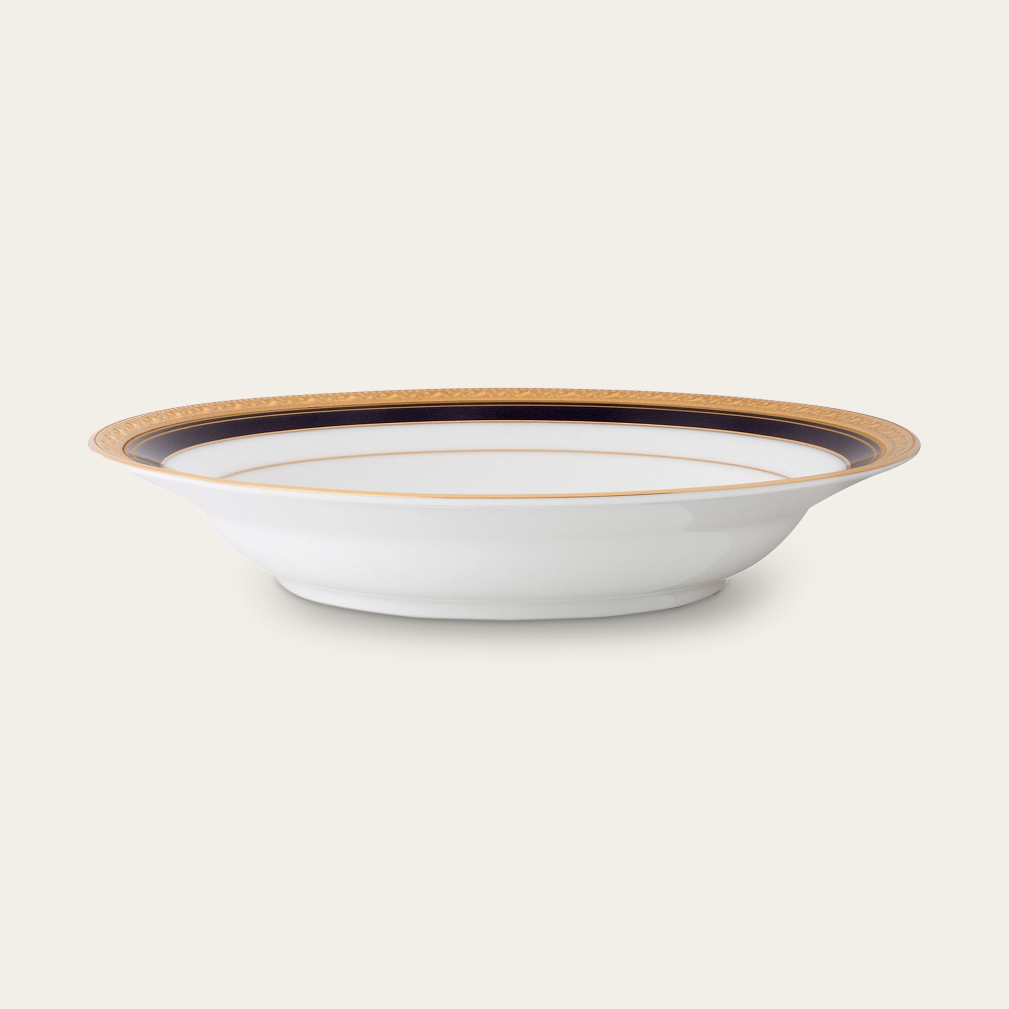  Đĩa sâu lòng 22,6cm dung tích 300ml sứ trắng | Crestwood Cobalt Gold 4171L - 91398 