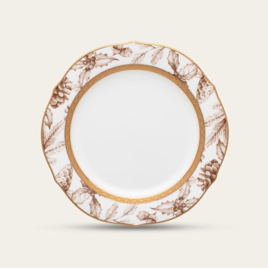  Đĩa tròn cỡ vừa (loại đặc biệt) 23cm phiên bản Giáng Sinh sứ trắng | Charlotta Holiday 1716-2L - 91310 
