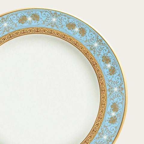  Đĩa tròn cỡ lớn đường kính 27,6cm sứ xương Nhật Bản | Georgian Turquoise 4857J - 59520 