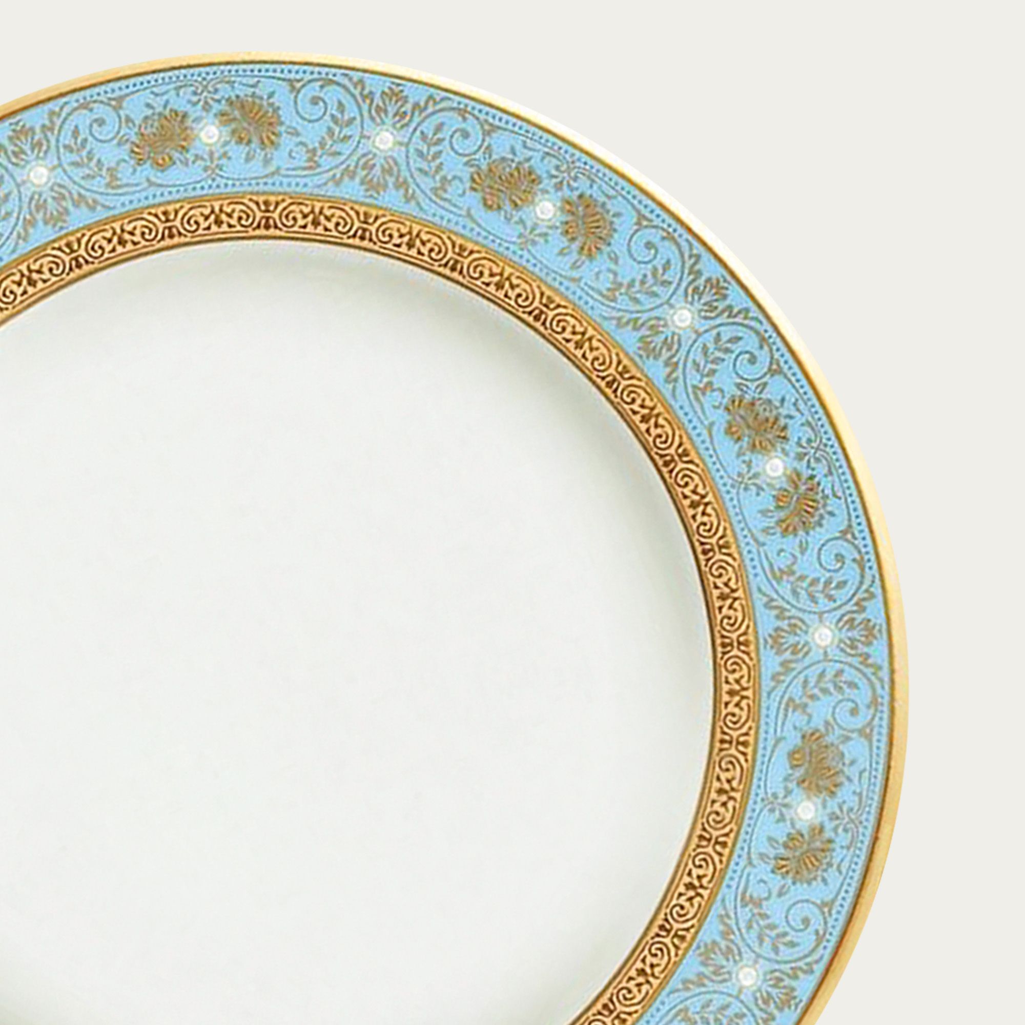  Đĩa tròn cỡ lớn đường kính 27,6cm sứ xương Nhật Bản | Georgian Turquoise 4857J - 59520 