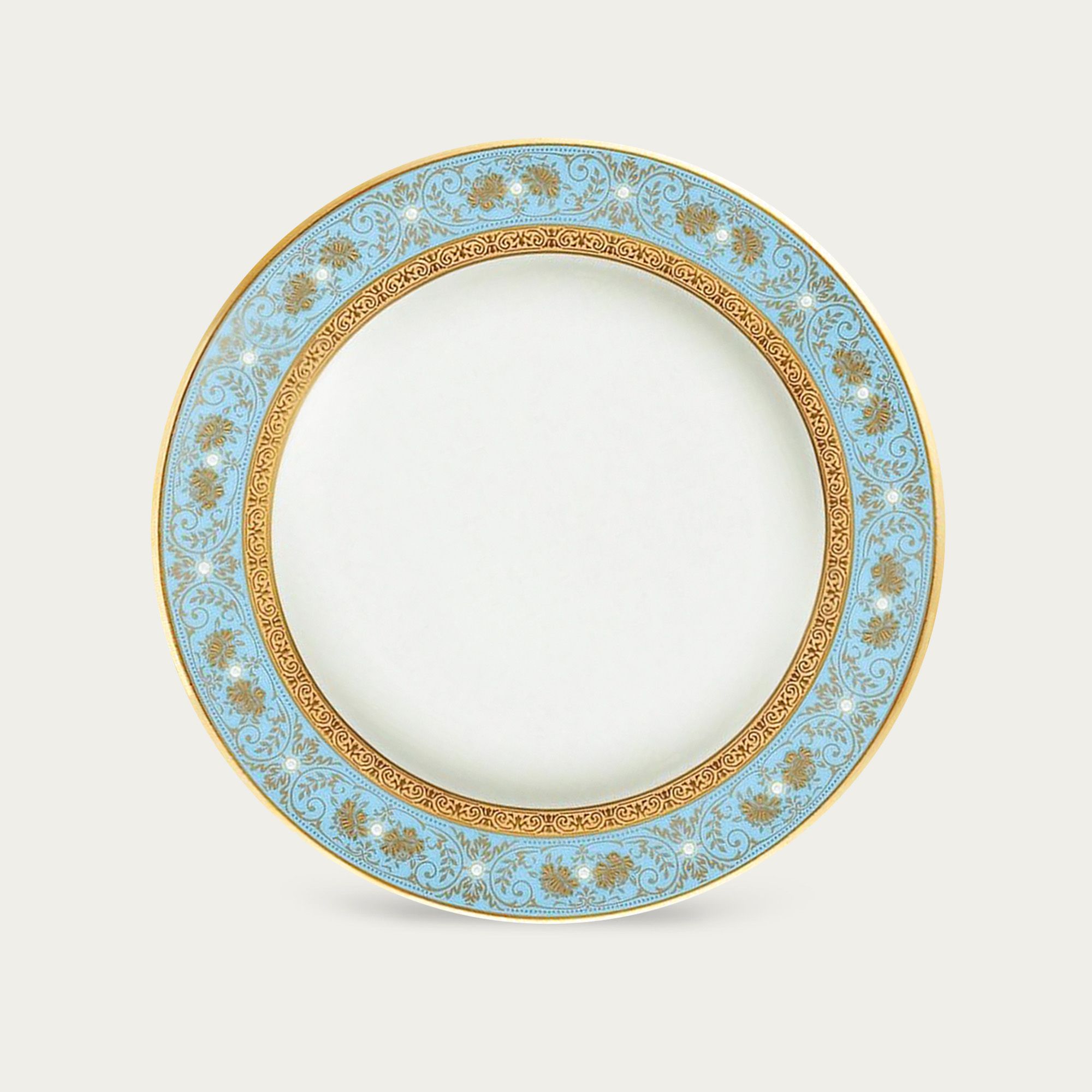  Đĩa tròn cỡ lớn đường kính 27,6cm sứ xương Nhật Bản | Georgian Turquoise 4857J - 59520 