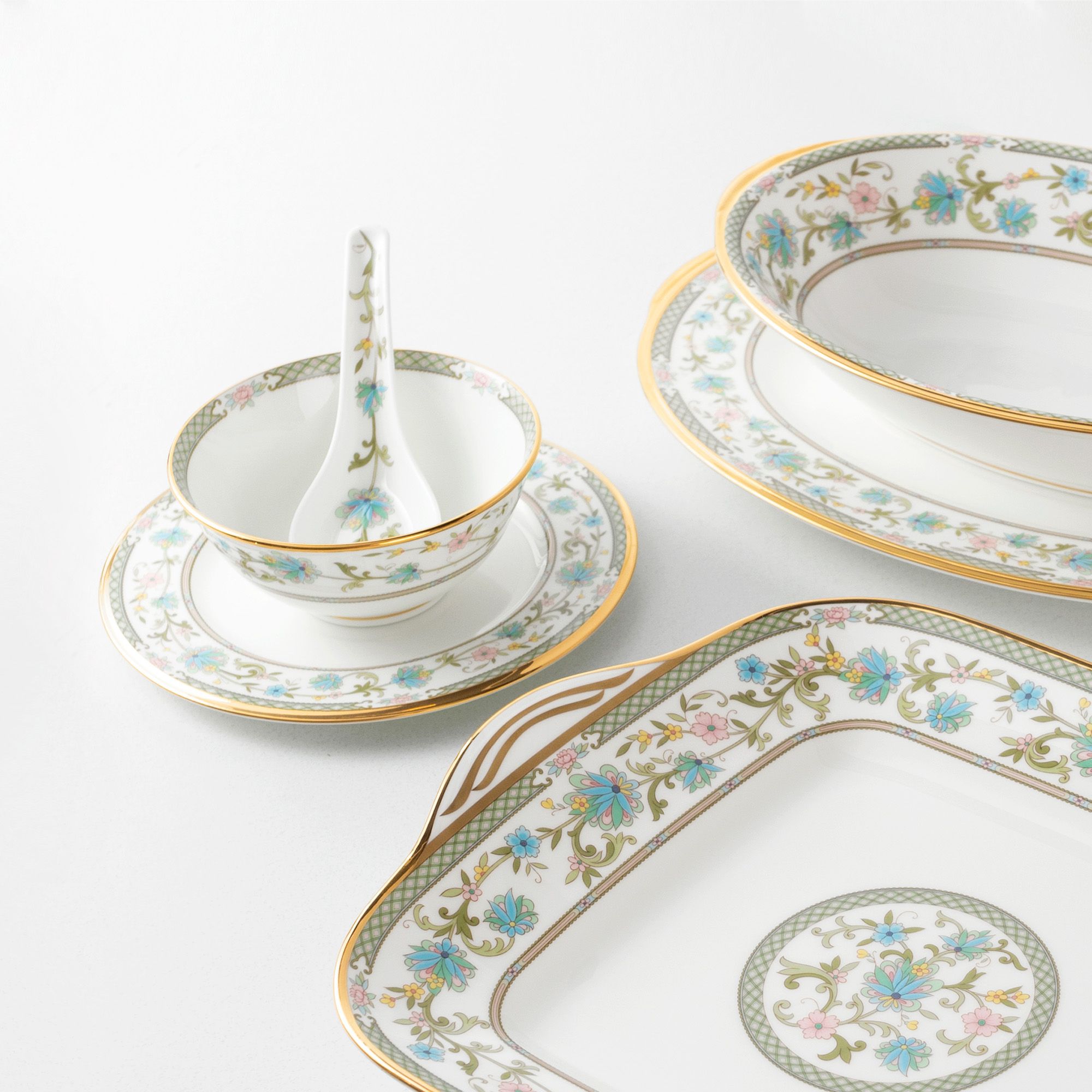  Đĩa tròn cỡ nhỏ đường kính 17,2cm lót bát (chén) cơm sứ xương Nhật Bản | Yoshino 9983J - 59512 