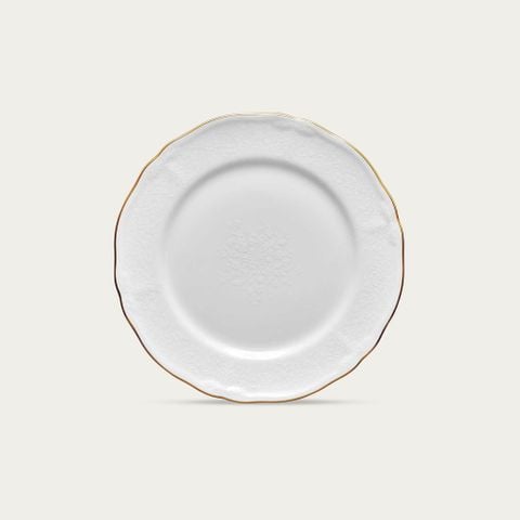  Đĩa tròn cỡ nhỏ đường kính 16,5cm sứ trắng | Princess Bouquet Gold 1660L - 94414 