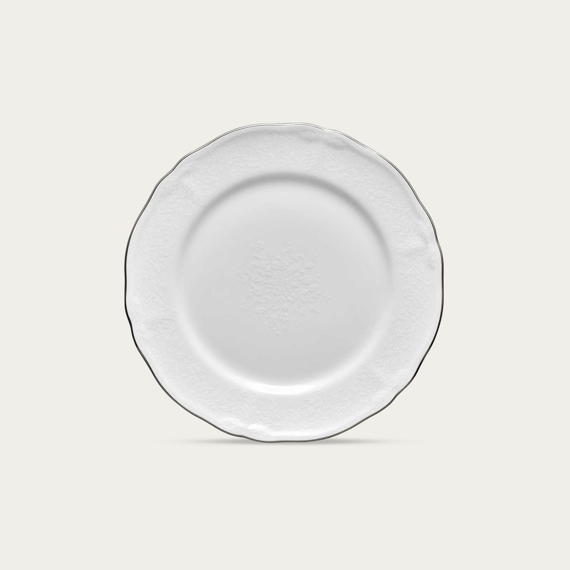  Đĩa tròn cỡ nhỏ đường kính 16,5cm sứ trắng | Princess Bouquet Platinum 1661L - 94414 