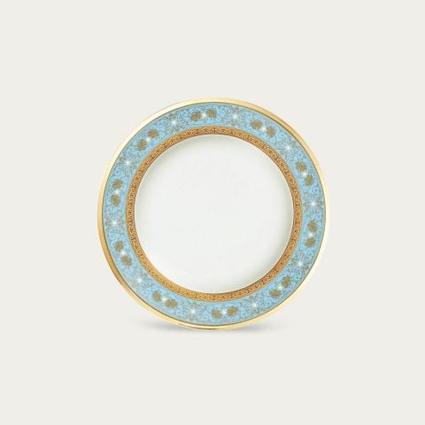  Đĩa tròn cỡ nhỏ đường kính 17,2cm lót bát (chén) cơm sứ xương Nhật Bản | Georgian Turquoise 4857J - 59512 