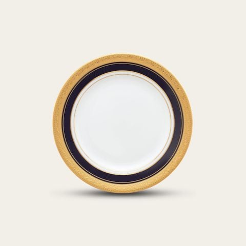  Đĩa tròn cỡ nhỏ đường kính 16,2cm lót bát (chén) cơm sứ trắng | Crestwood Cobalt Gold 4171L - 91312 