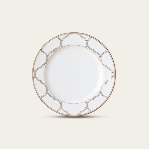 Đĩa tròn cỡ nhỏ đường kính 16,3cm lót bát (chén) cơm sứ trắng | Eternal Palace Gold 1728L - 91012 