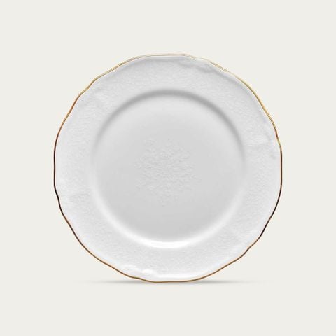  Đĩa tròn cỡ vừa đường kính 21cm sứ trắng | Princess Bouquet Gold 1660L - 94411 