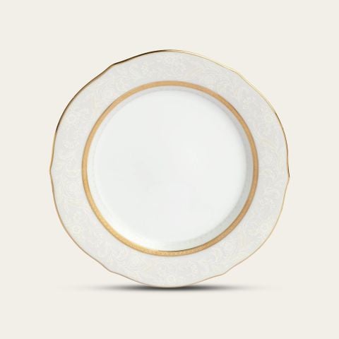  Đĩa tròn cỡ vừa (loại đặc biệt) đường kính 23cm sứ trắng | Flanders Gold 1714L - 91310 