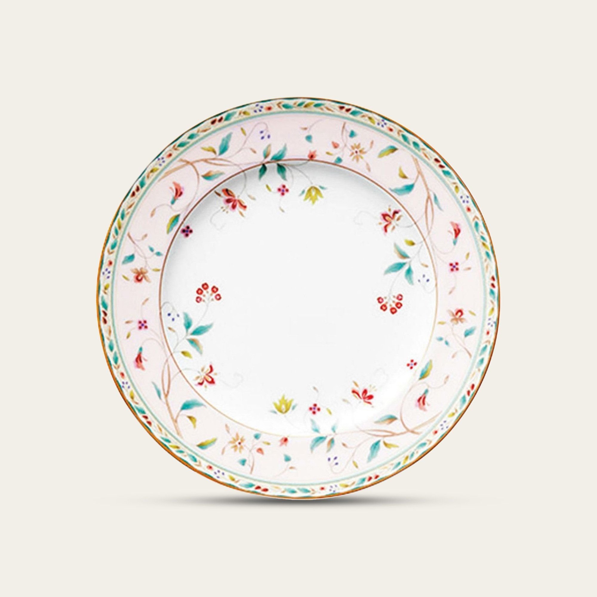  Đĩa tròn cỡ vừa đường kính 21,2cm sứ xương | Hana Sarasa 4409-5L - 97211 