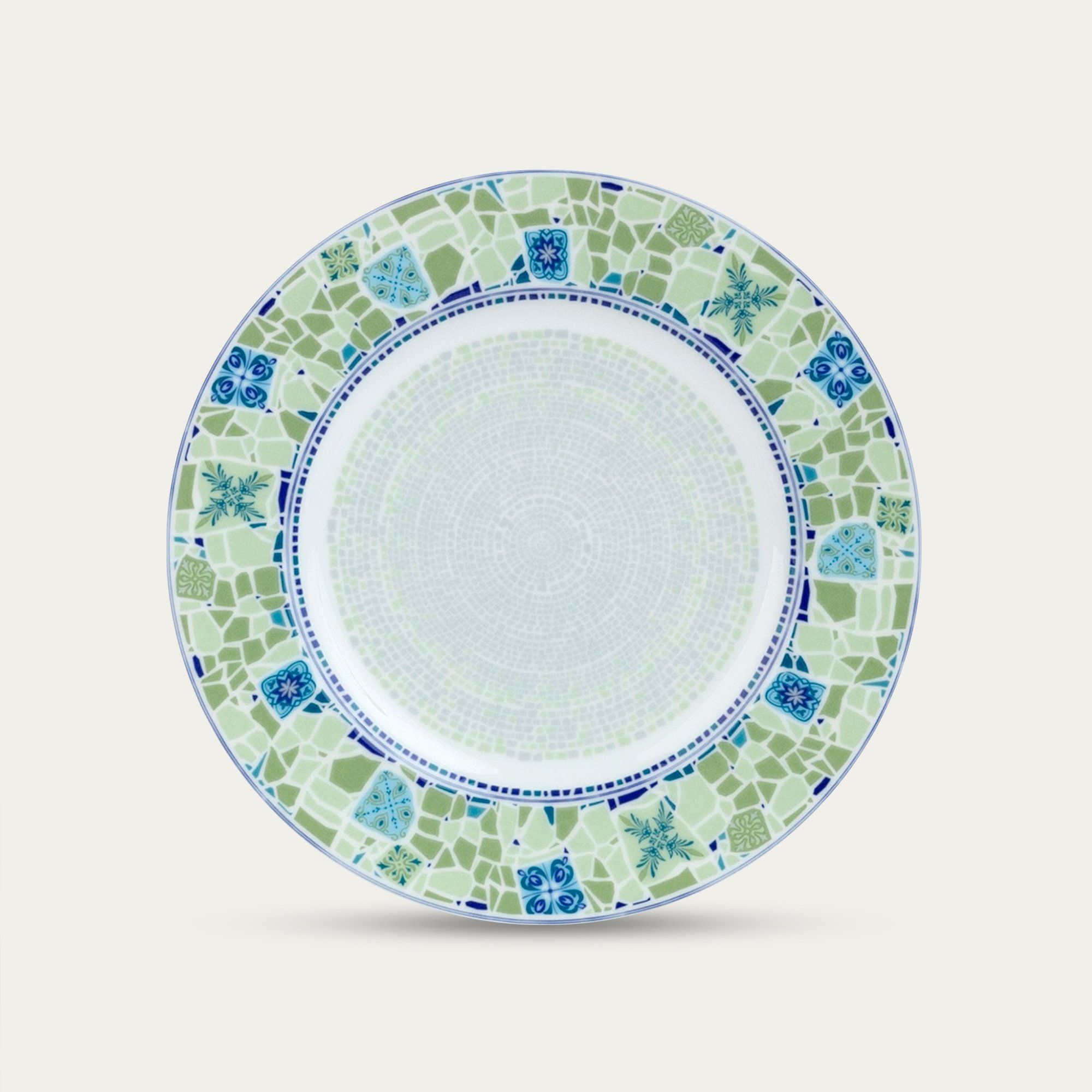  Đĩa tròn cỡ vừa đường kính 21cm sứ trắng | Aegean Dreams 1740L - 91011 