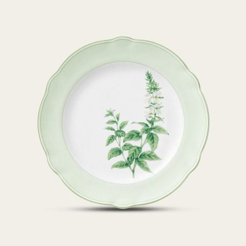  Đĩa tròn cỡ vừa đường kính 22cm sứ xương | English Herbs 4942L - 97811 