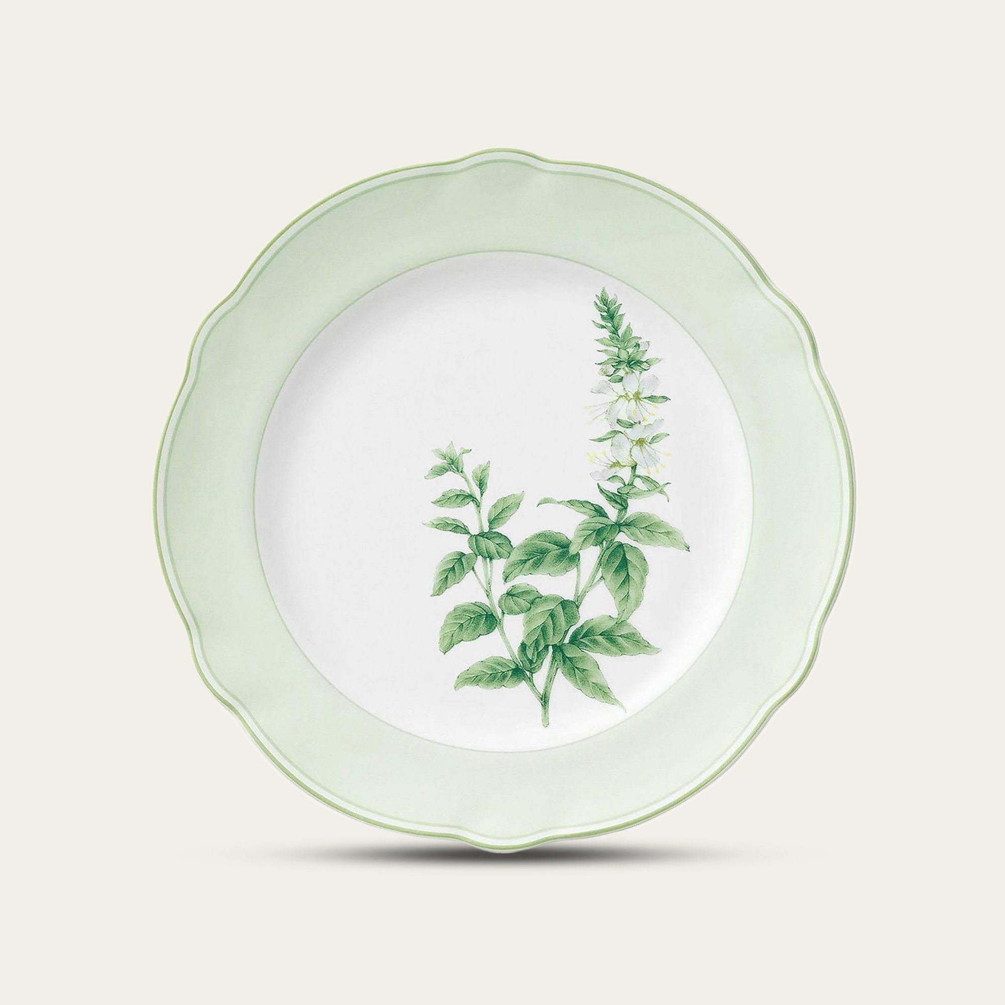 Đĩa tròn cỡ vừa đường kính 22cm sứ xương | English Herbs 4942L - 97811 