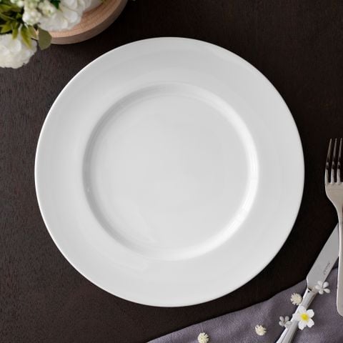  Đĩa tròn cỡ lớn đường kính 26,9cm sứ trắng | Art Stage 1609L - 91173 