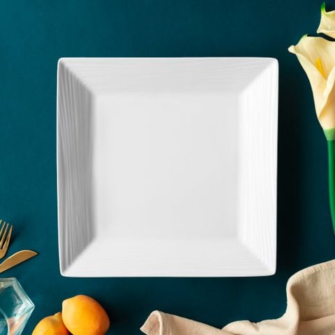 Đĩa vuông cỡ lớn cạnh dài 25,5cm sứ xương | Conjunto 4943L - 93934 