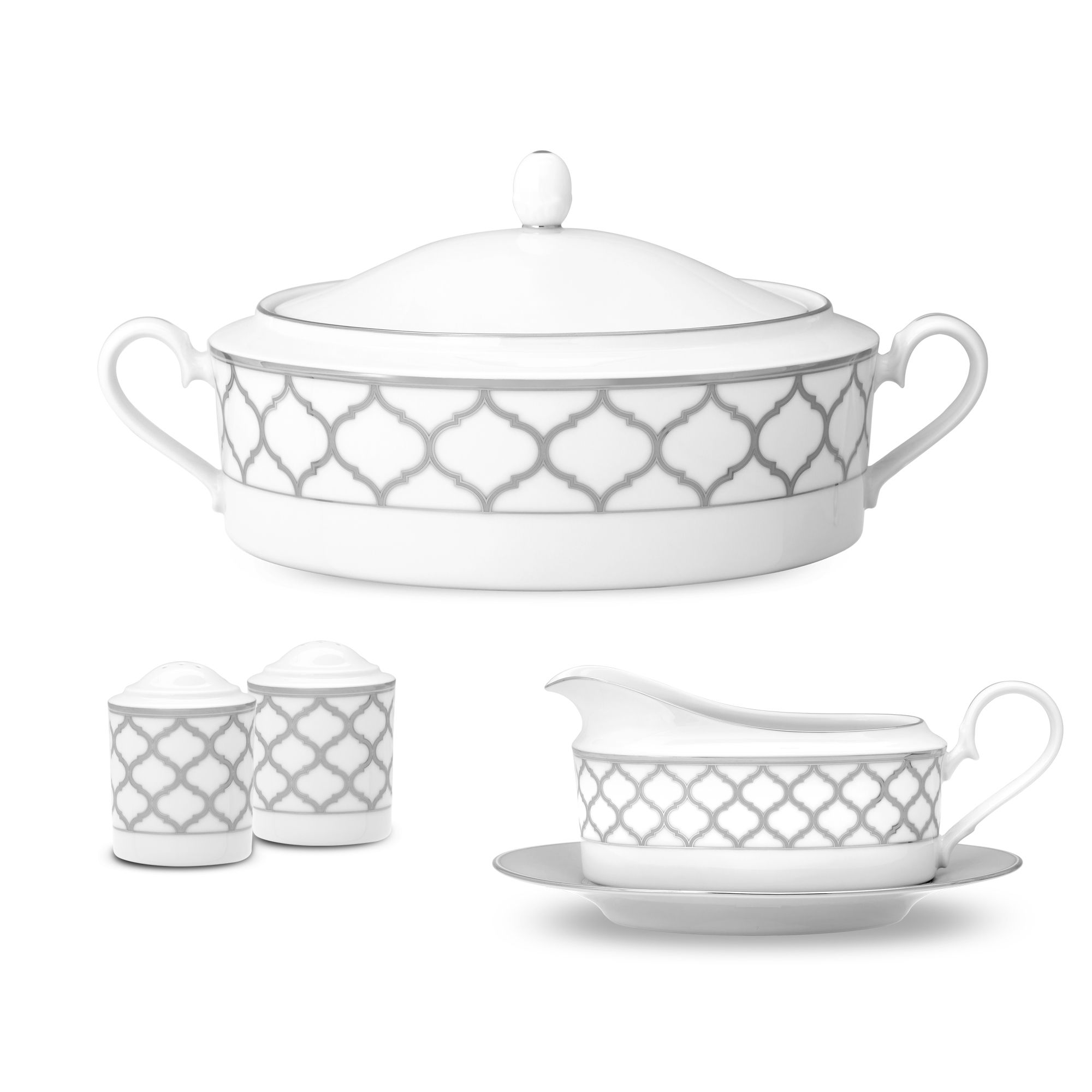  Bộ đĩa ăn kiểu Âu 22 món (cho 6 người) sứ trắng | Eternal Palace 1717L - D024AM 