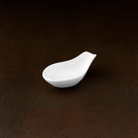 Dụng cụ gác thìa (muỗng) bằng sứ dài 8,7cm sứ trắng | Art Stage 4257L - 91833 