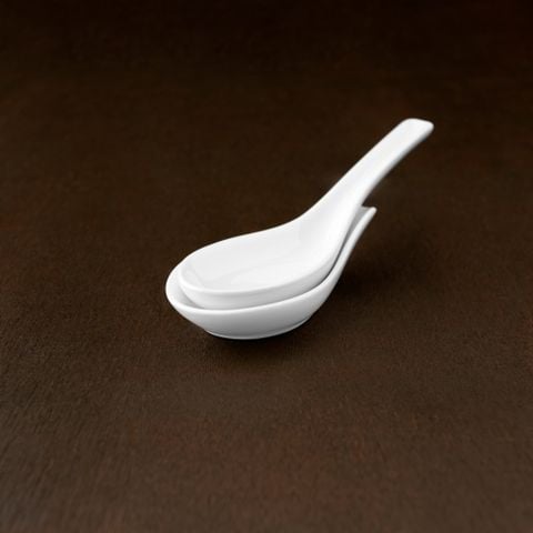  Dụng cụ gác thìa (muỗng) bằng sứ dài 8,7cm sứ trắng | Art Stage 4257L - 91833 