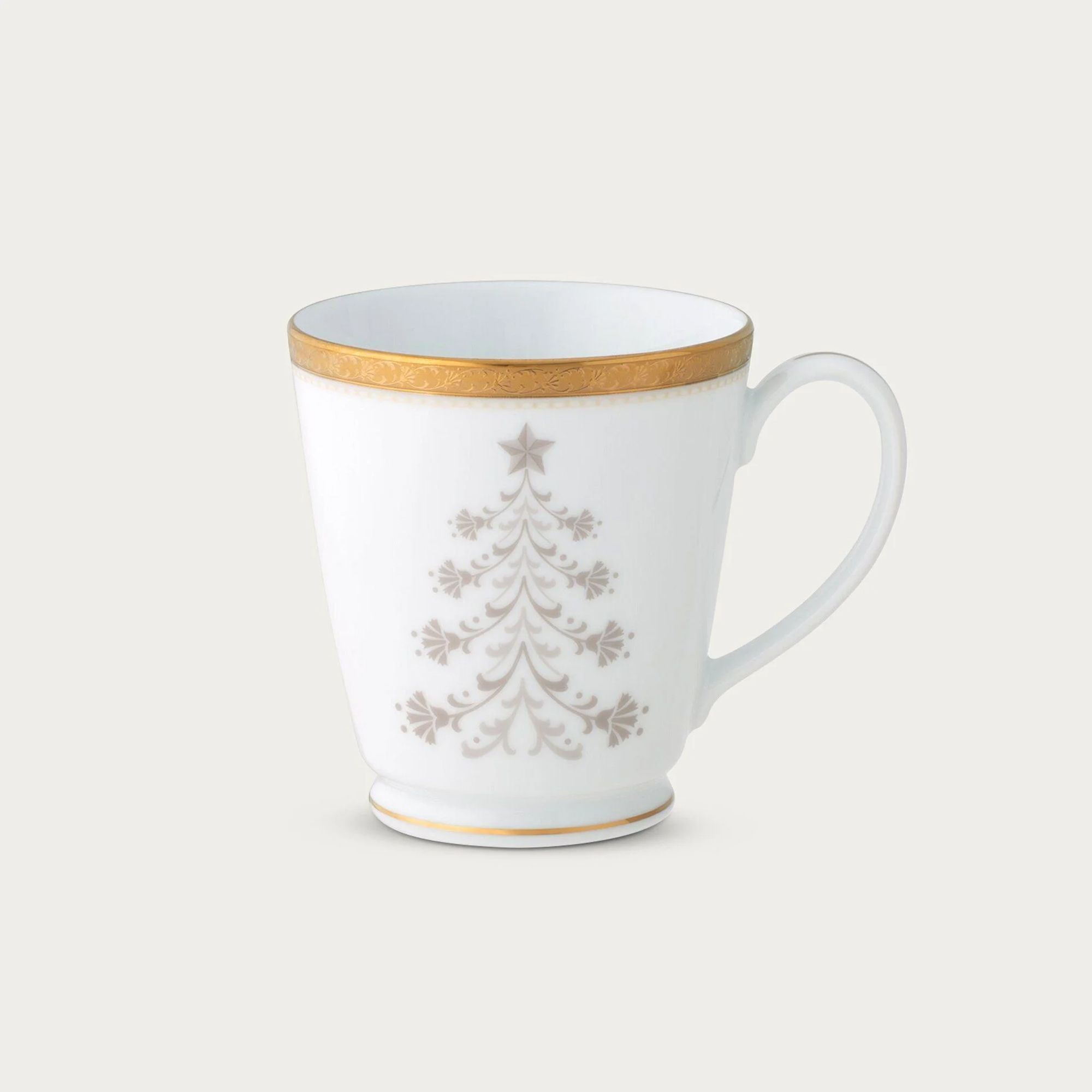  Cốc (ly) uống nước, cà phê 370ml phiên bản Giáng Sinh sứ trắng | Charlotta Holiday 1716-3L - T91058K 