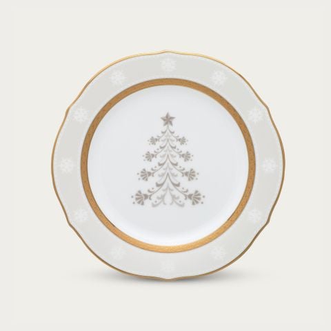  Đĩa tròn cỡ vừa (loại đặc biệt) 23cm phiên bản Giáng Sinh sứ trắng | Charlotta Holiday 1716-3L - 91310 
