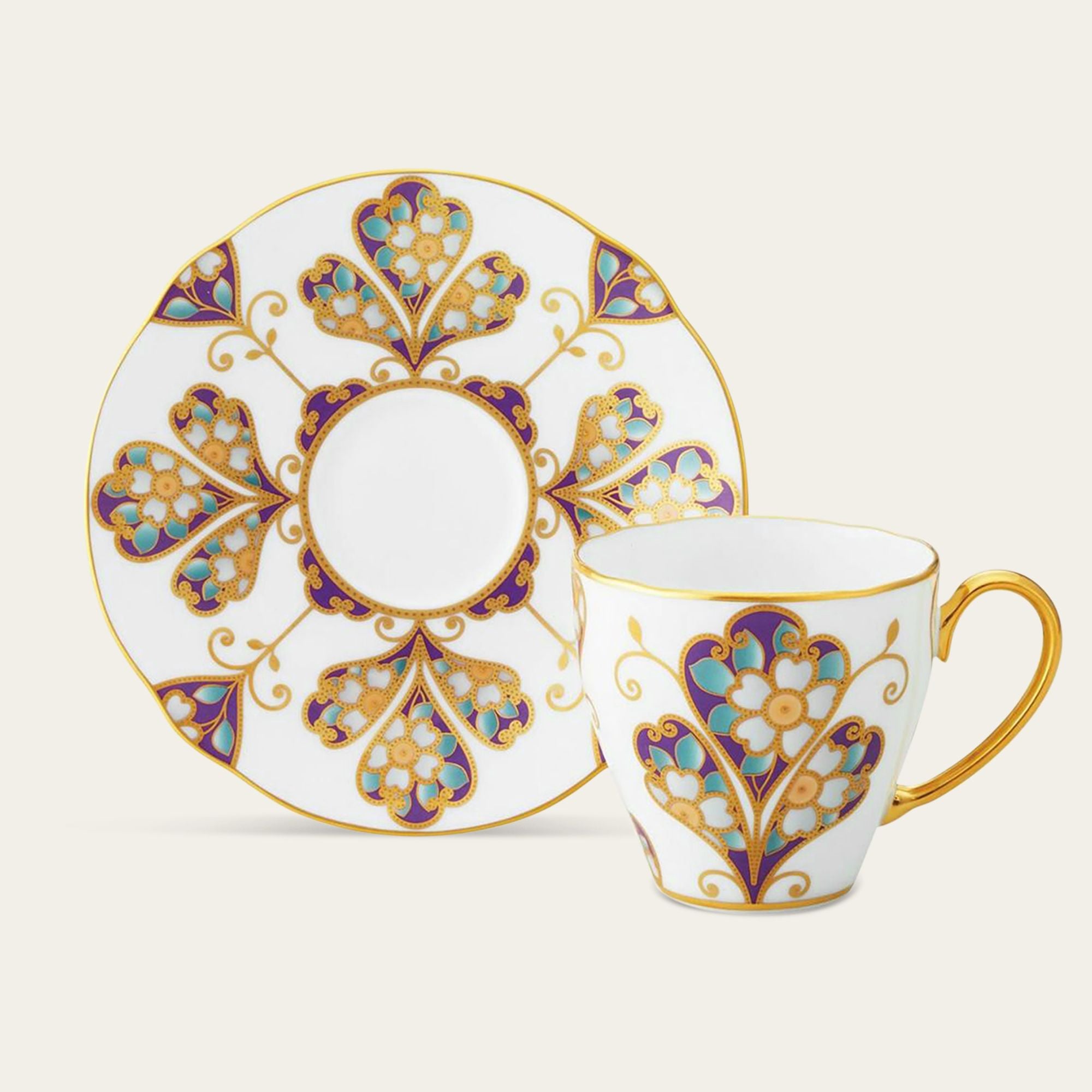  Chén trà (tách cà phê) dung tích 160ml kèm đĩa lót sứ trắng cao cấp | The Homage Collection H-771J - T2403 