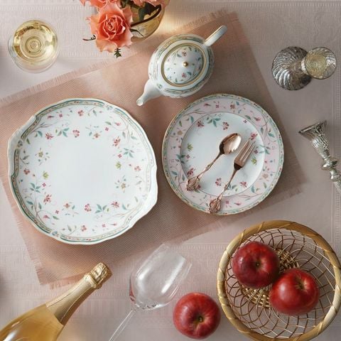  Đĩa bánh đặc biệt (party plate) dài 27,9cm sứ xương | Hana Sarasa 4409L - 58119A 