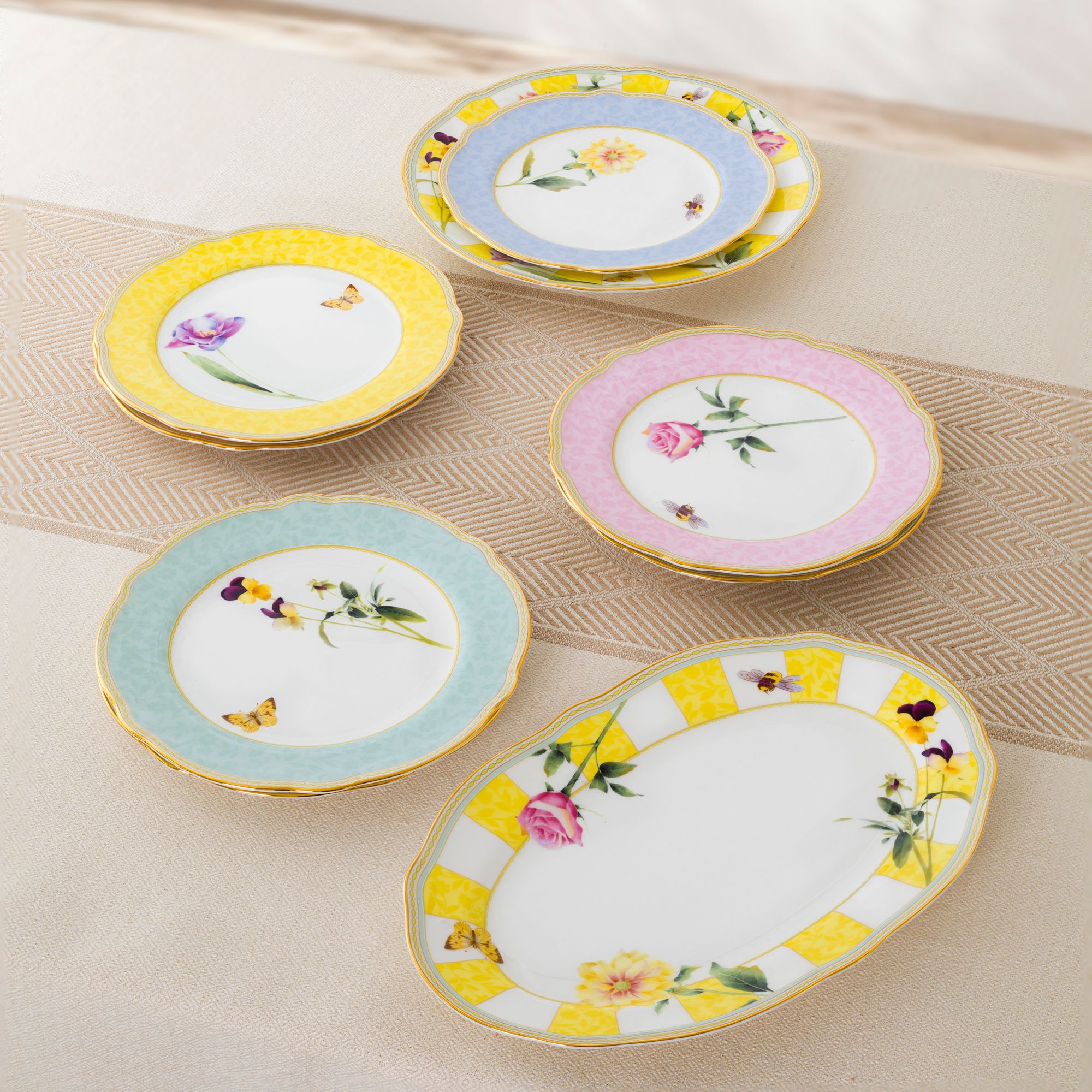  Đĩa tròn cỡ vừa đường kính 22cm sứ xương | Harvest Dream 4989-1L - 97811 