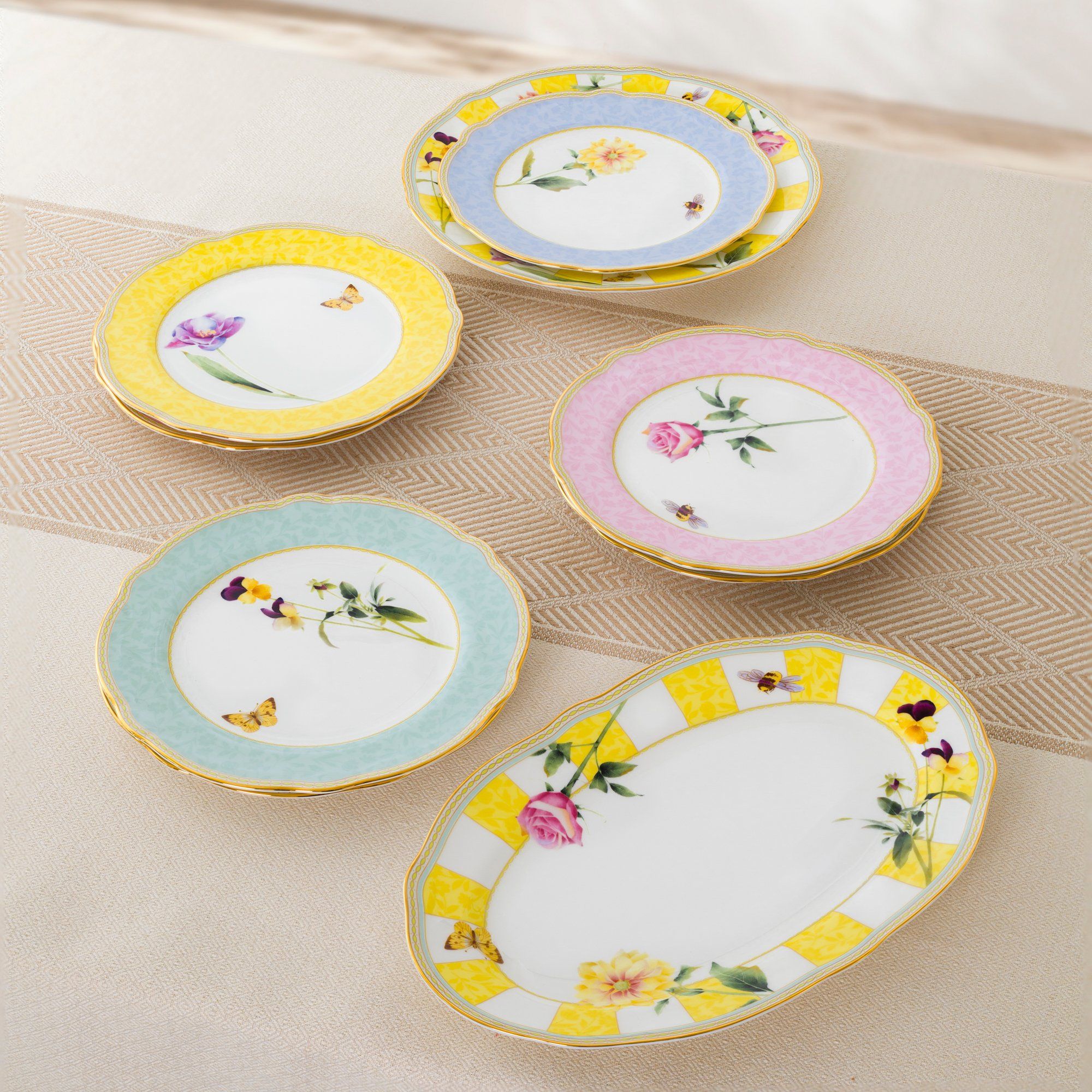  Đĩa tròn cỡ vừa đường kính 22cm sứ xương | Harvest Dream 4989-2L - 97811 