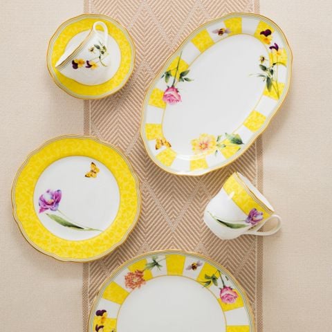  Đĩa tròn cỡ vừa đường kính 22cm sứ xương | Harvest Dream 4989L - 97811 