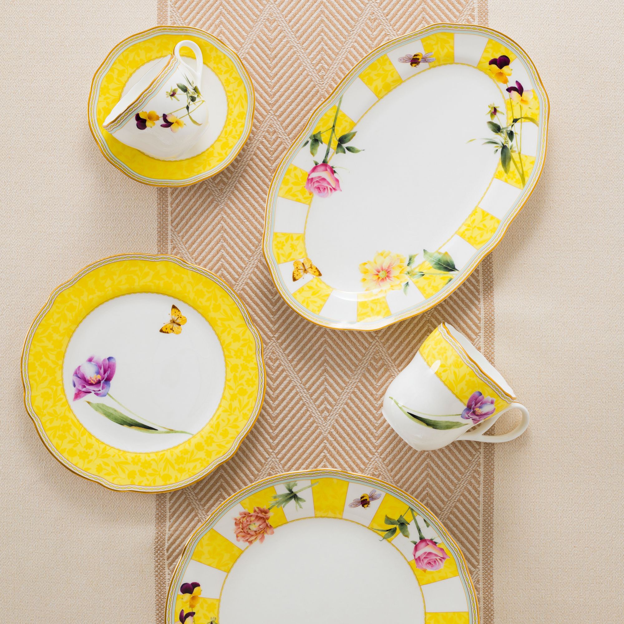  Đĩa tròn cỡ vừa đường kính 22cm sứ xương | Harvest Dream 4989L - 97811 