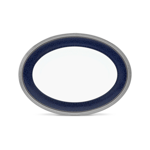  Đĩa Oval cỡ nhỏ (SM) dài 31,2cm sứ xương | Odessa Cobalt Platinum 4922L - 97245 