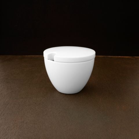  Bình (hũ) đựng đường có nắp đậy loại nhỏ 230ml sứ trắng | Art Stage 4257L - 91827 