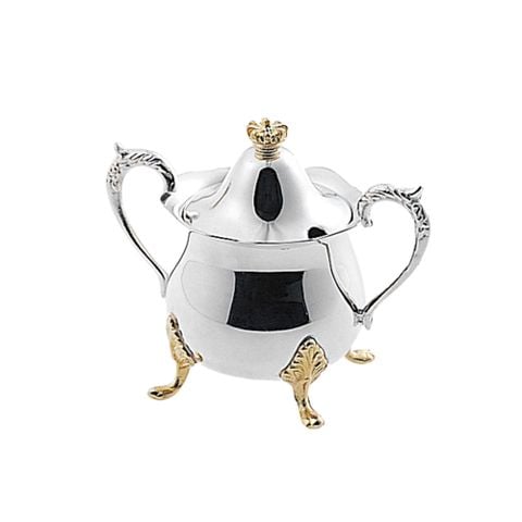  Hũ đựng đường có nắp đậy cao 10,5cm ( Niken mạ bạc, vàng ) | Tea Accessory HAK - 6Y 