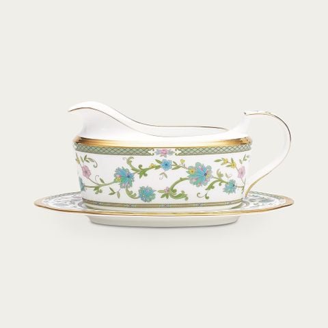  Bình (hũ) đựng nước xốt dung tích 580ml kèm đĩa lót sứ xương Nhật Bản | Yoshino 9983J - 59541 