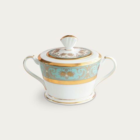  Bình (hũ) đường có nắp đậy dung tích 250ml sứ xương Nhật Bản | Georgian Turquoise 4857J - 59527 