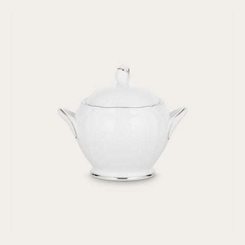  Bình (hũ) đường có nắp đậy dung tích 215ml sứ trắng | Princess Bouquet Platinum 1661L - 94427 
