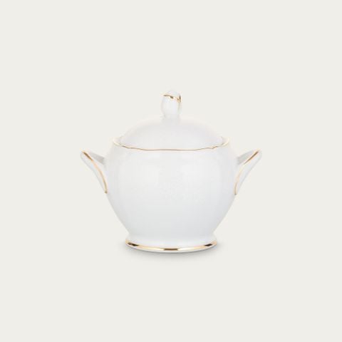  Bình (hũ) đường có nắp đậy dung tích 215ml sứ trắng | Princess Bouquet Gold 1660L - 94427 