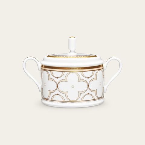  Bình (hũ) đường loại quai tròn dung tích 405ml kèm nắp đậy sứ xương | Trefolio Gold 4945L - 93661 