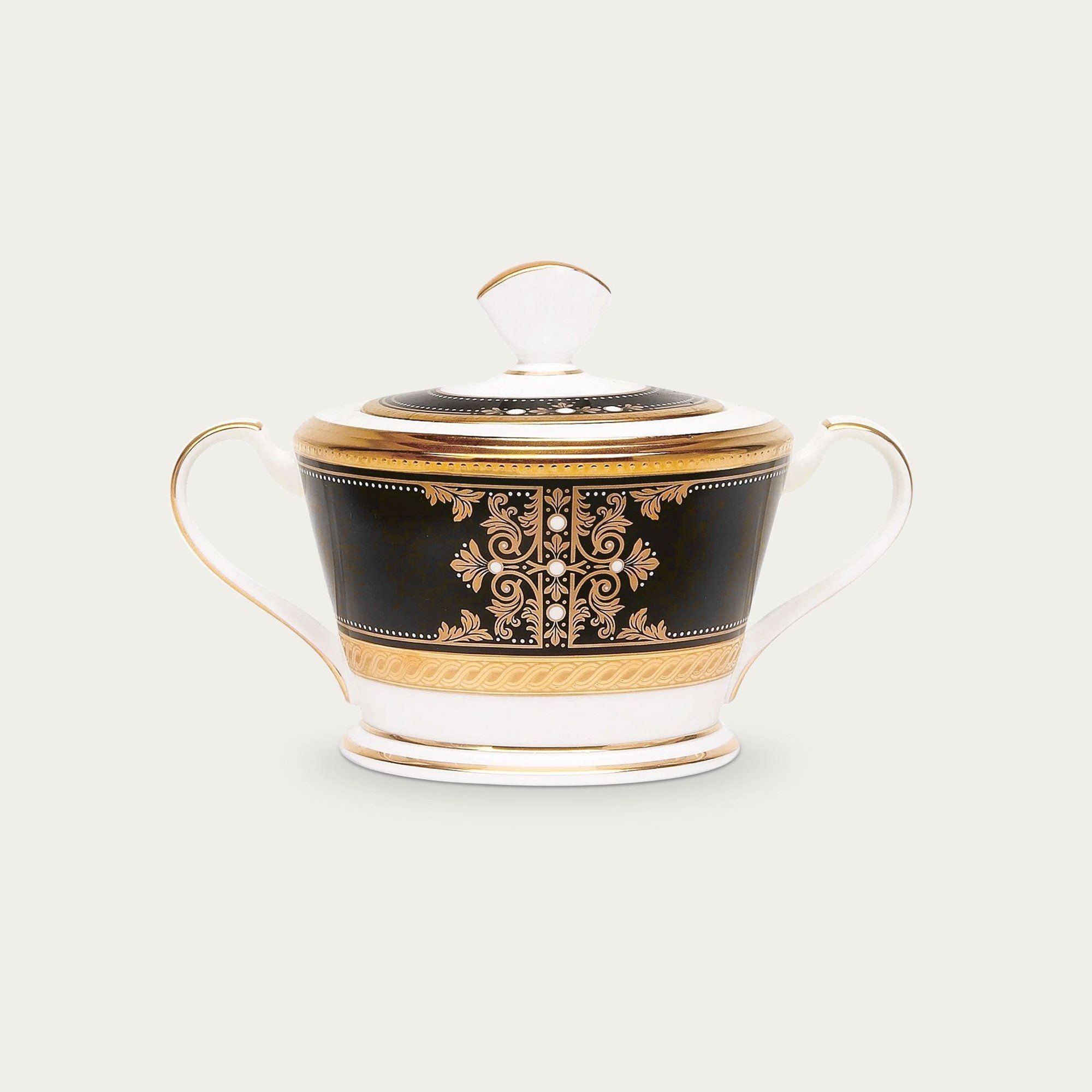  Bình (hũ) đường có nắp đậy dung tích 250ml sứ xương Nhật Bản | Evening Majesty 4818J - 59527 