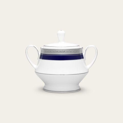  Bình (hũ) đường có nắp đậy dung tích 370ml sứ trắng | Crestwood Cobalt Platinum 4170L - 91127 