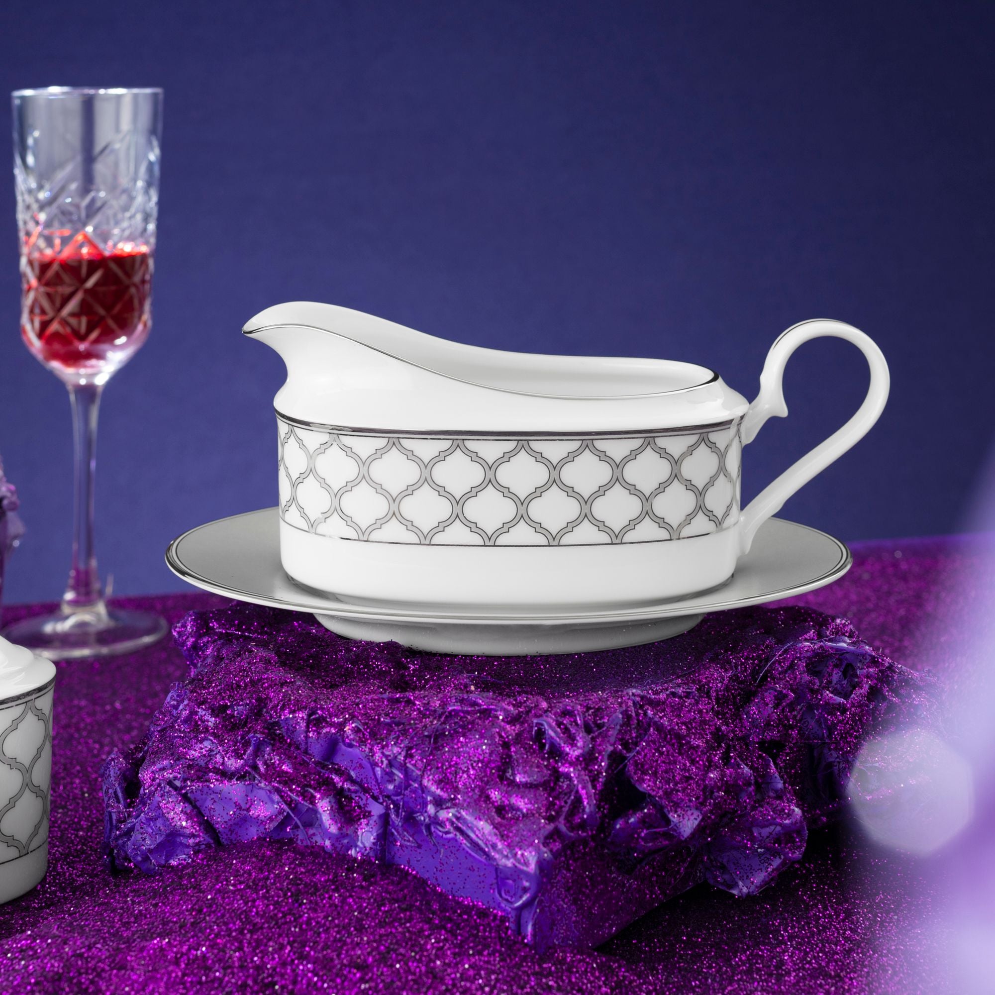  Bộ đĩa ăn kiểu Âu 22 món (cho 6 người) sứ trắng | Eternal Palace 1717L - D024AM 