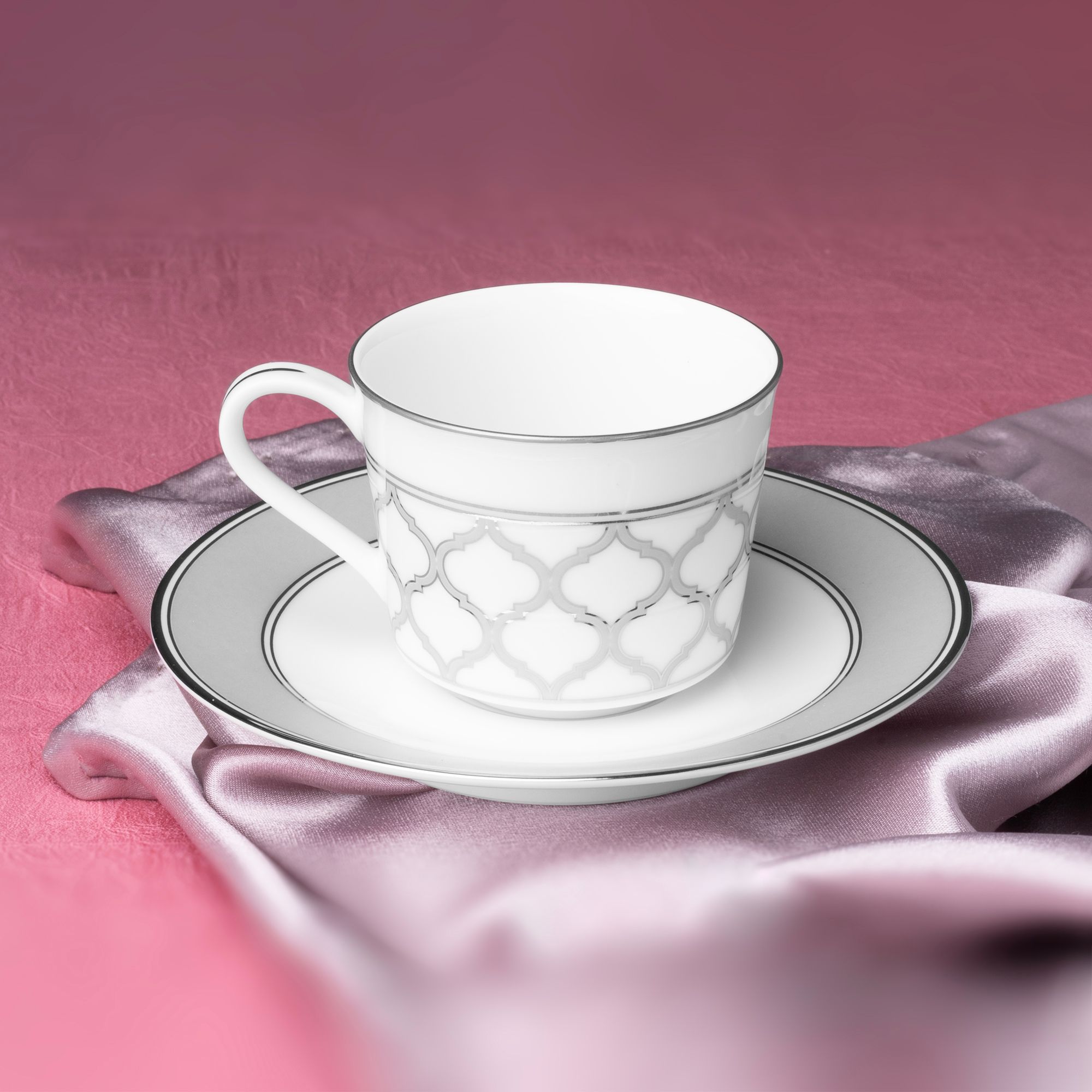  Bộ ấm chén uống trà 13 món (ấm 630ml, tách 100ml) sứ trắng| Eternal Palace 1717L-T014S 