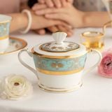  Bộ ấm chén uống trà 15 món sứ xương cao cấp | Georgian Turquoise 4857J-T017L 